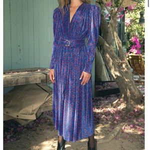 BNWT Sabina Musayev Elara Dress in “blue print”
